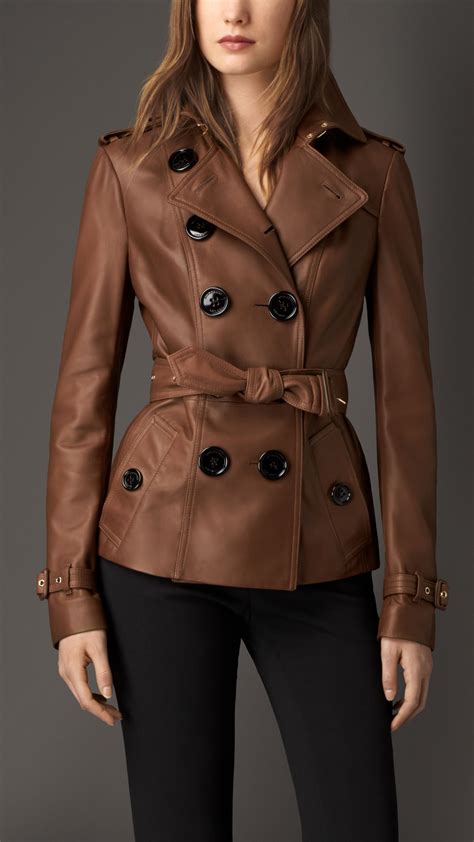 burberry leather jacket women's|burberry denim jacket women.